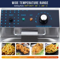 WhizMax Electric Deep Fryer Stainless Steel With Basket, 8L/8.45QT Countertop Fryers, 1600W Single Tank Electric Fryer 12 WhizMax Electric Deep Fryer Stainless Steel With Basket, 8L/8.45QT Countertop Fryers, 1600W Single Tank Electric Fryer -Target KitchenAid GUEST d5a94491 ab60 41b4 bfb0 5a95623b73f3