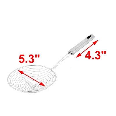 Unique Bargains Kitchen Stainless Steel Spiral Noodles Food Mesh Strainer Silver Tone 5.3" Dia 3 Unique Bargains Kitchen Stainless Steel Spiral Noodles Food Mesh Strainer Silver Tone 5.3" Dia