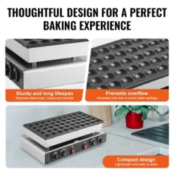 VEVOR Mini Dutch Pancake Maker, 50PCS 43mm Diameter Dorayaki Baker Machine, 1700W Commercial Electric Poffertjes Grill, Non-stick Stainless Steel 14 VEVOR Mini Dutch Pancake Maker, 50PCS 43mm Diameter Dorayaki Baker Machine, 1700W Commercial Electric Poffertjes Grill, Non-stick Stainless Steel -Target KitchenAid GUEST d662dfe4 bd47 4d6a a22c 816b472fbe3f