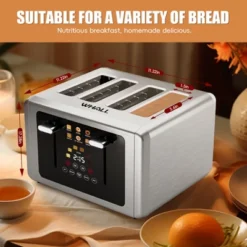 WHALL ULTRA Toaster 4 Slice,Touchscreen Bread Toaster, Stainless Steel 4 Slice Toaster,Bagel Toasters, Smart Toasters -Target KitchenAid GUEST d66d2d31 2533 4dab a124 85cc8137acf3