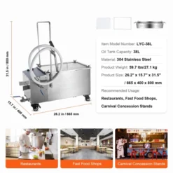 VEVOR Portable Oil Filtering Unit, 38L Capacity, 10 L/min Filtering Speed, Equipped With Swivel Casters And Oil Hose -Target KitchenAid GUEST d683ff39 88d6 46fb a569 d33ee232ccf6