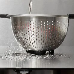 OXO 3Qt Stainless Steel Colander: Dishwasher-Safe Pasta Strainer, Light Silver, 9.6" Width, 3Qt Capacity 13 OXO 3Qt Stainless Steel Colander: Dishwasher-Safe Pasta Strainer, Light Silver, 9.6" Width, 3Qt Capacity -Target KitchenAid GUEST d6bc8222 7e2b 4532 84c2 89040016a217