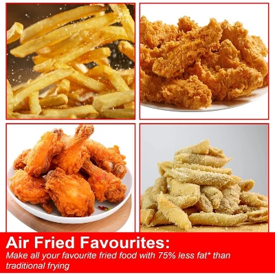 EMB IronBlade Series Multi-Functional Air Fryer, 1500W, 3.7 Quart Capacity, Adjustable Timer, Non-Slip Handle, 105°F To 400°F Temperature Range 8 EMB IronBlade Series Multi-Functional Air Fryer, 1500W, 3.7 Quart Capacity, Adjustable Timer, Non-Slip Handle, 105°F To 400°F Temperature Range - Image 6