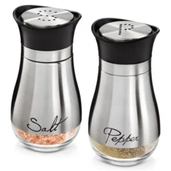 Juvale Stainless Steel Salt And Pepper Shakers Set With Glass Bottom, Perforated "S" And "P" Caps - Modern Kitchen Decor (4oz) -Target KitchenAid GUEST d6f0aea9 d8ac 442a 9725 7c8908857dbf