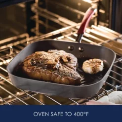 Rachael Ray 11" Hard-Anodized Nonstick Deep Square Grill Pan - Gray With Cranberry Red Handle: Griddle Pan, Rust-Resistant 17 Rachael Ray 11" Hard-Anodized Nonstick Deep Square Grill Pan - Gray With Cranberry Red Handle: Griddle Pan, Rust-Resistant -Target KitchenAid GUEST d6f87e98 d162 4b3d a1d1 87df3175741c
