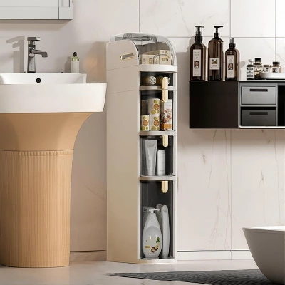 Acekool 4-Tier Slim Plastic Storage Cabinet With Drawers – Space-Saving Waterproof Organizer For Bathroom, Kitchen & Laundry 11 Acekool 4-Tier Slim Plastic Storage Cabinet With Drawers – Space-Saving Waterproof Organizer For Bathroom, Kitchen & Laundry - Image 9