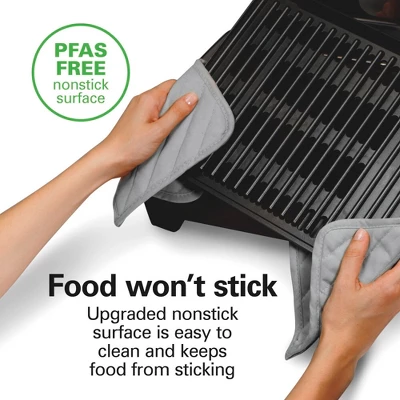 Hamilton Beach Searing Grill With Glass: Indoor Nonstick Grill, Dishwasher-Safe Parts, 1200W, Black 11 Hamilton Beach Searing Grill With Glass: Indoor Nonstick Grill, Dishwasher-Safe Parts, 1200W, Black - Image 9