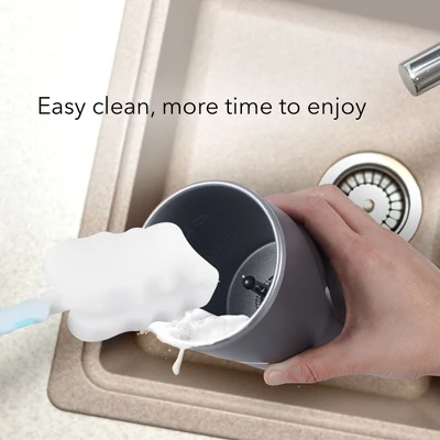 HOM Electric Milk Frother - Versatile 4-in-1 Milk Steamer And Frother For Lattes - Features Hot & Cold Foam And Milk Warmer Options (Black) 4 HOM Electric Milk Frother - Versatile 4-in-1 Milk Steamer And Frother For Lattes - Features Hot & Cold Foam And Milk Warmer Options (Black) - Image 2