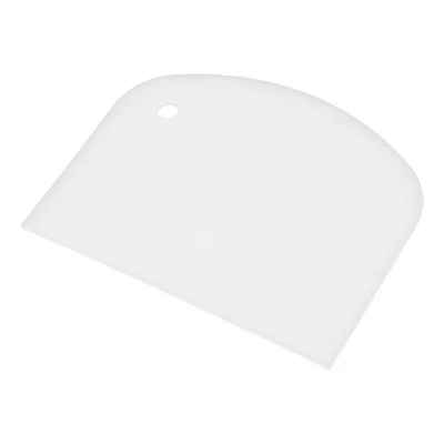 Unique Bargains Household Bakery Flour Bread Cake Dough Plastic D-Shaped Scraper Clear White 1 Pc 5 Unique Bargains Household Bakery Flour Bread Cake Dough Plastic D-Shaped Scraper Clear White 1 Pc - Image 3