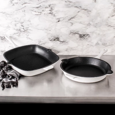 BergHOFF Neo 2Pc Cast Iron Cookware Set, 10" Fry Pan & 11" Grill Pan 3 BergHOFF Neo 2Pc Cast Iron Cookware Set, 10" Fry Pan & 11" Grill Pan