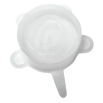 Norpro 6 Piece Reusable Food-Safe Silicone Lids Set - Fits 2.5" To 11" Openings 4 Norpro 6 Piece Reusable Food-Safe Silicone Lids Set - Fits 2.5" To 11" Openings - Image 2