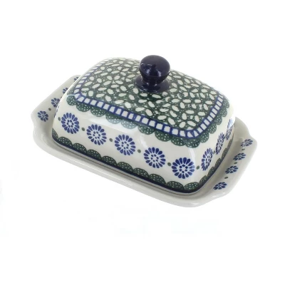 Blue Rose Polish Pottery 295 Ceramika Artystyczna Butter Dish 16 Blue Rose Polish Pottery 295 Ceramika Artystyczna Butter Dish - Image 14