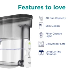 PUR PLUS 30-Cup Water Filter Dispenser System Smoke DS1810BA: PUR Filtration, BPA-Free, Dishwasher-Safe, Charcoal Gray -Target KitchenAid GUEST d83a3d5a 6671 4fba b9cd 70ed8cccf26c