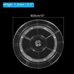 Unique Bargains High-Strength Plastic 360-Degree Durable Multi-use Rotating Swivel Stand With Steel Ball Bearings Clear
