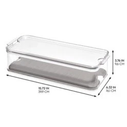 IDesign Set Of 6 Fridge Produce Bins With Drainage Tray - Clear/Gray 14 IDesign Set Of 6 Fridge Produce Bins With Drainage Tray - Clear/Gray -Target KitchenAid GUEST d8642c60 a8e6 4f8c 9d55 5799abb13dcd