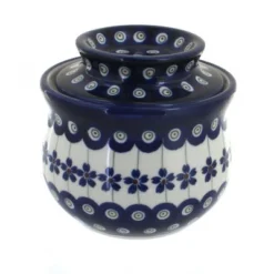 Blue Rose Polish Pottery 1512 Zaklady French Butter Dish -Target KitchenAid GUEST d87f4c3e 9a05 49bf 994d 4e4870a2caa3