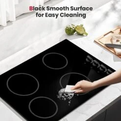 GASLAND CH77BS 30 Inches 4 Burners Built-in Ceramic Electric Cooktop, 240 V 6000 W, Knob Control -Target KitchenAid GUEST d887281d 9c87 4d72 b14d 25d64f2d253f