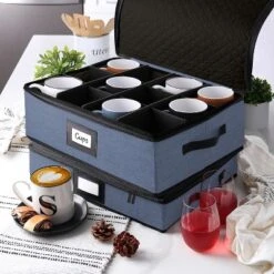 StorageBud Fine China Storage Containers, Durable Dinnerware Storage Set, Hard Shell Quilted Dish Storage Boxes With Felt Dividers -Target KitchenAid GUEST d8c73d37 0e3e 4cf0 ac19 2f2da7e252a5