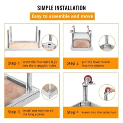 Acekool Stainless Steel Equipment Grill Stand Table, Adjustable Legs, Edge Baffle, Heavy Duty Shelf, Kitchen Prep Station -Target KitchenAid GUEST d8e06894 6d97 4ab0 880e 6524700285d8