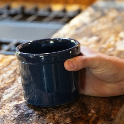 Ohio Stoneware Pickling Fermentation Crock, 1 Pint, Handmade For Food Preserving Cooking Utensil Storage And Decor, Blue 5 Ohio Stoneware Pickling Fermentation Crock, 1 Pint, Handmade For Food Preserving Cooking Utensil Storage And Decor, Blue - Image 3