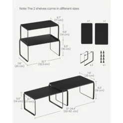 SONGMICS HOME Cabinet Shelf Organizers, Shelf Organizers, Kitchen Organizers And Storage