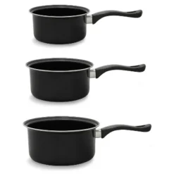 Brentwood 3-Piece Nonstick Carbon Steel Saucepan Set In Black 12 Brentwood 3-Piece Nonstick Carbon Steel Saucepan Set In Black -Target KitchenAid GUEST d93e87b7 a573 4914 82b2 fc95a9b13f9f