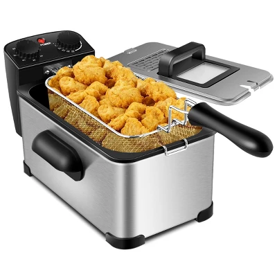 Costway Electric Deep Fryer 3.2 QT/12-Cup Stainless Steel 1700W With Frying Basket 12 Costway Electric Deep Fryer 3.2 QT/12-Cup Stainless Steel 1700W With Frying Basket - Image 10