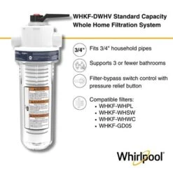 Whirlpool Whole House Water Filtration System WHKF-DWHV, Includes Replacement Water Filter WHKF-GD05