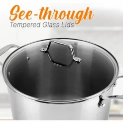 NutriChef Kitchen Cookware Stockpot Lid -Target KitchenAid GUEST da7d6e32 fca2 42e1 8398 29d17fe177ee