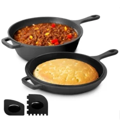 MegaChef 10.5 Inch 2-in-1 Pre-Seasoned Cast Iron Skillet And Fry Pan Set 15 MegaChef 10.5 Inch 2-in-1 Pre-Seasoned Cast Iron Skillet And Fry Pan Set -Target KitchenAid GUEST dabdc5ed 8daf 43cb 88fc 203879142e47