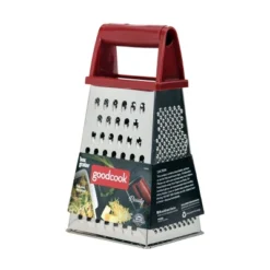 GoodCook Ready Box Grater: Stainless Steel Handheld Cheese & Vegetable Grater, Red, 8.5" Height, Hand Wash -Target KitchenAid GUEST dad72a8c 0dfa 4e40 8982 1e36cc20d3ec