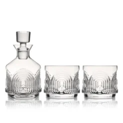 Viski Beau Stacking Decanter Set With Lowball Glasses - Crystal Decanter And Glasses For Whiskey - Art Deco Cocktail Glasses Whiskey Decanter Set Of 3 -Target KitchenAid GUEST dada47ef 8628 45f3 ba23 a1b32aaa6baa