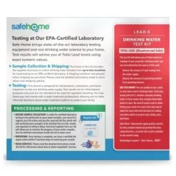 Safe Home Lead II In-Lab Water Test Kit: Lead Testing Kit For Household Water, Test To EPA Standards