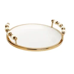 Classic Touch Round Tray With Gold Beaded Handles 9 Classic Touch Round Tray With Gold Beaded Handles -Target KitchenAid GUEST db41ec7c 09ac 4946 8c0c 801a3f2f96dc