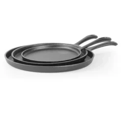 COMMERCIAL CHEF Pre-Seasoned Cast Iron 3-Piece Griddle Set, Black -Target KitchenAid GUEST db7fafe0 8a26 472e aaaa a42b1bf74bc0