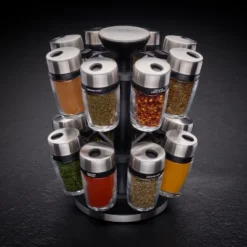 Cole & Mason 16 Jar Spice Rack Carousel: Freestanding Organizer With Glass Jars, Multicolor, 1 Year Warranty -Target KitchenAid GUEST db8cb916 abc5 47aa 89d5 ef9103ffdc25