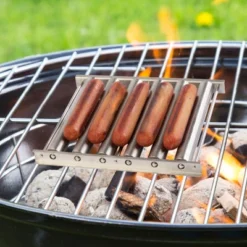 Great Northern Popcorn Hotdog Roller For Grill - Stainless-Steel Rolling Rack With Extra-Long Wooden Handle And 5 Hotdog Capacity -Target KitchenAid GUEST db90d7b4 6424 4f8f 8030 10b33e109f26