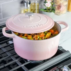 Crock-Pot Crock Pot Artisan 7qt Round Dutch Oven With Lid Pink: Cast Iron, Ergonomic Handle, Oven-Safe To 500°F, Hand Wash 8 Crock-Pot Crock Pot Artisan 7qt Round Dutch Oven With Lid Pink: Cast Iron, Ergonomic Handle, Oven-Safe To 500°F, Hand Wash -Target KitchenAid GUEST dbc31f16 e88c 4325 bdd3 a110fd356d96