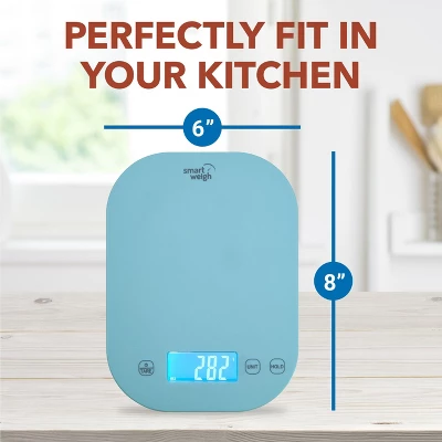Smart Weigh Digital Food Scale - 11-pound Capacity - Blue 9 Smart Weigh Digital Food Scale - 11-pound Capacity - Blue - Image 7