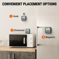 ThermoPro TM03W Digital Timer For Kids & Teachers, Kitchen Timers For Cooking With 2-Level Alarm Volume, Countdown Timer Stopwatch For Classroom