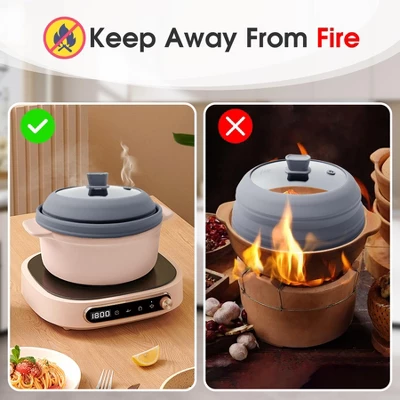 Itopfox Microwave Splatter Cover With Collapsible Design, Silicone Handle, And Steam Vent Hole For Safe And Even Cooking 6 Itopfox Microwave Splatter Cover With Collapsible Design, Silicone Handle, And Steam Vent Hole For Safe And Even Cooking - Image 4