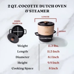 Alva Nori Enameled Cast Iron Dutch Oven Cocottes W/ Lid & Steamer Basket 80 Oz. 15 Alva Nori Enameled Cast Iron Dutch Oven Cocottes W/ Lid & Steamer Basket 80 Oz. -Target KitchenAid GUEST dcd4d91b 2c2f 4ad0 9bd0 767f3197b616