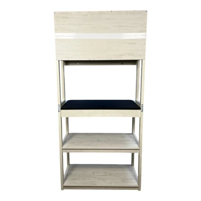 INFURNIC Kitchen Racks Modern Bakers Rack With Adjustable Shelves And Stylish Storage For Kitchen, White Black, 31.5"*15.75"*66.93" 7 INFURNIC Kitchen Racks Modern Bakers Rack With Adjustable Shelves And Stylish Storage For Kitchen, White Black, 31.5"*15.75"*66.93" - Image 5