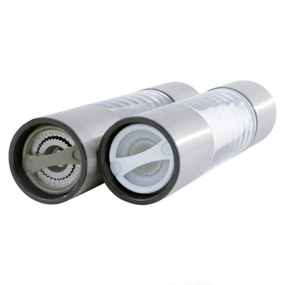 Cole & Mason 8" Stainless Steel Salt And Pepper Mill Set: Silver Spice Mills, Includes Black Peppercorn, Salt 4 Cole & Mason 8" Stainless Steel Salt And Pepper Mill Set: Silver Spice Mills, Includes Black Peppercorn, Salt - Image 2