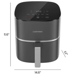 Chefman TurboX 5-Quart Air Fryer, 4 Cooking Functions + Digital Touch Controls - Gray -Target KitchenAid GUEST dd5caa21 29ba 40a4 898f f294a8f86e3b
