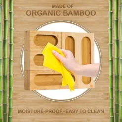 Bartnelli 5pc Bamboo Kitchen Drawer Organizer – Labeled For Gallon, Quart, Sandwich, Snack Bags -Target KitchenAid GUEST dde46eb7 98b1 45e4 a5d6 dccfe074221b