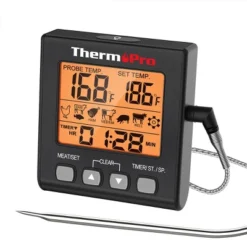 ThermoPro TP16SW Digital Meat Cooking Smoker Kitchen Grill BBQ Thermometer With Large LCD Display With Backlight For Oven Smoker Grill Turkey -Target KitchenAid GUEST dde8ad91 d6c9 4887 bbdf b9c50969999d