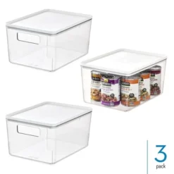 IDesign Pantry Bin With Removable Lid For Kitchen