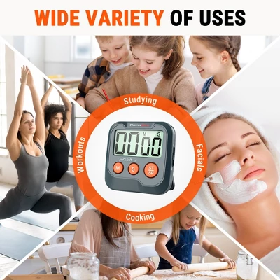 ThermoPro TM03W Digital Timer For Kids & Teachers, Kitchen Timers For Cooking With 2-Level Alarm Volume, Countdown Timer Stopwatch For Classroom 7 ThermoPro TM03W Digital Timer For Kids & Teachers, Kitchen Timers For Cooking With 2-Level Alarm Volume, Countdown Timer Stopwatch For Classroom - Image 5
