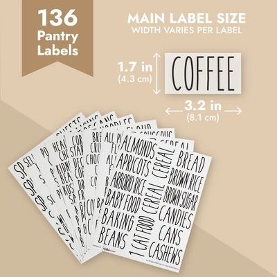 Talented Kitchen 136 Pantry Labels For Food Containers, Preprinted Black All-Caps Kitchen Organization Labels For Pantry Organization 7 Talented Kitchen 136 Pantry Labels For Food Containers, Preprinted Black All-Caps Kitchen Organization Labels For Pantry Organization - Image 5